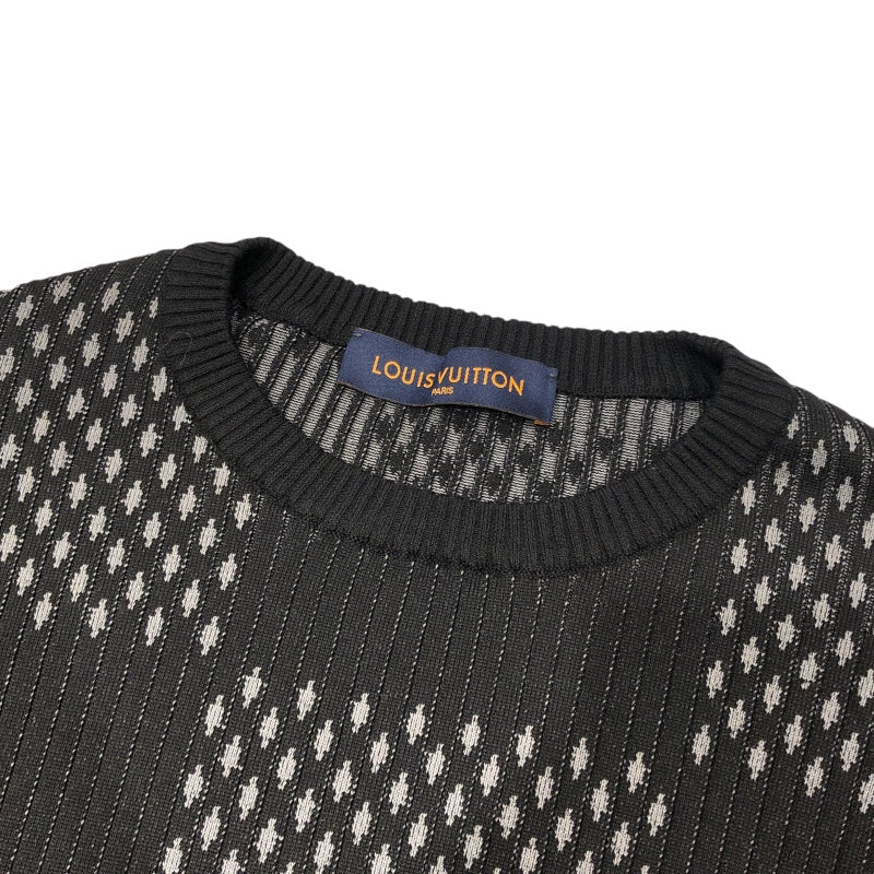 ルイ・ヴィトン LOUIS VUITTON ディストーテッドダミエ柄ニット