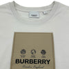 バーバリー BURBERRY ロゴ刺繍Tシャツ 8057529 ホワイト コットン メンズ 半袖Ｔシャツ