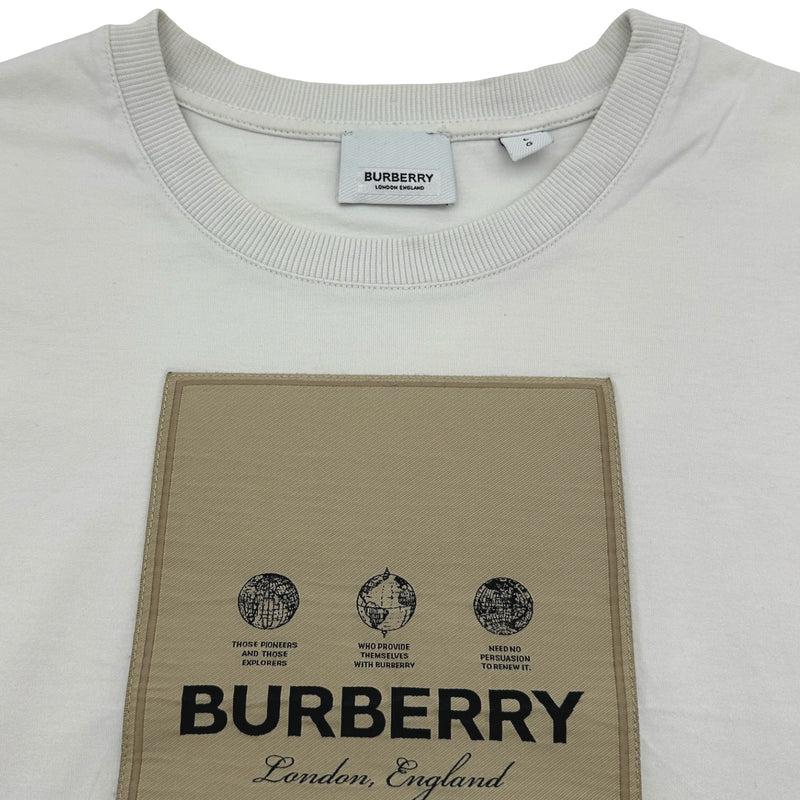 バーバリー BURBERRY ロゴ刺繍Tシャツ 8057529 ホワイト コットン