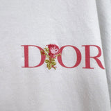 クリスチャン・ディオール Christian Dior ロゴプリントTシャツ 243J685A0677 ホワイト コットン メンズ 半袖Ｔシャツ