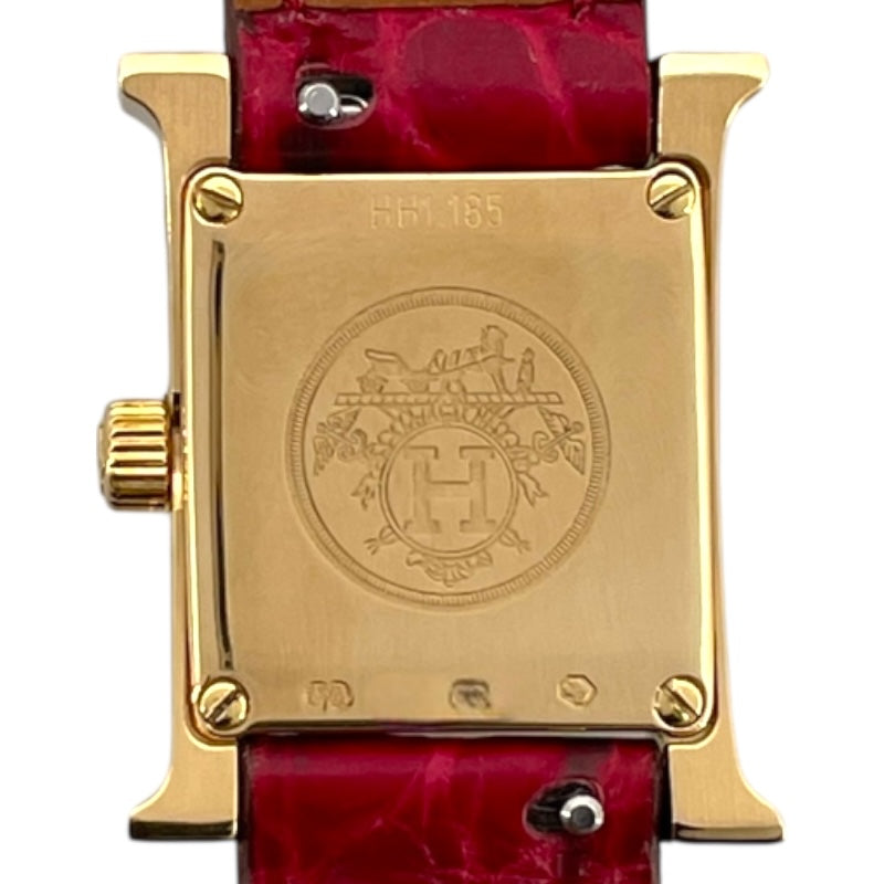 エルメス HERMES Hウォッチ ミニ ホワイトシェル HH1.185