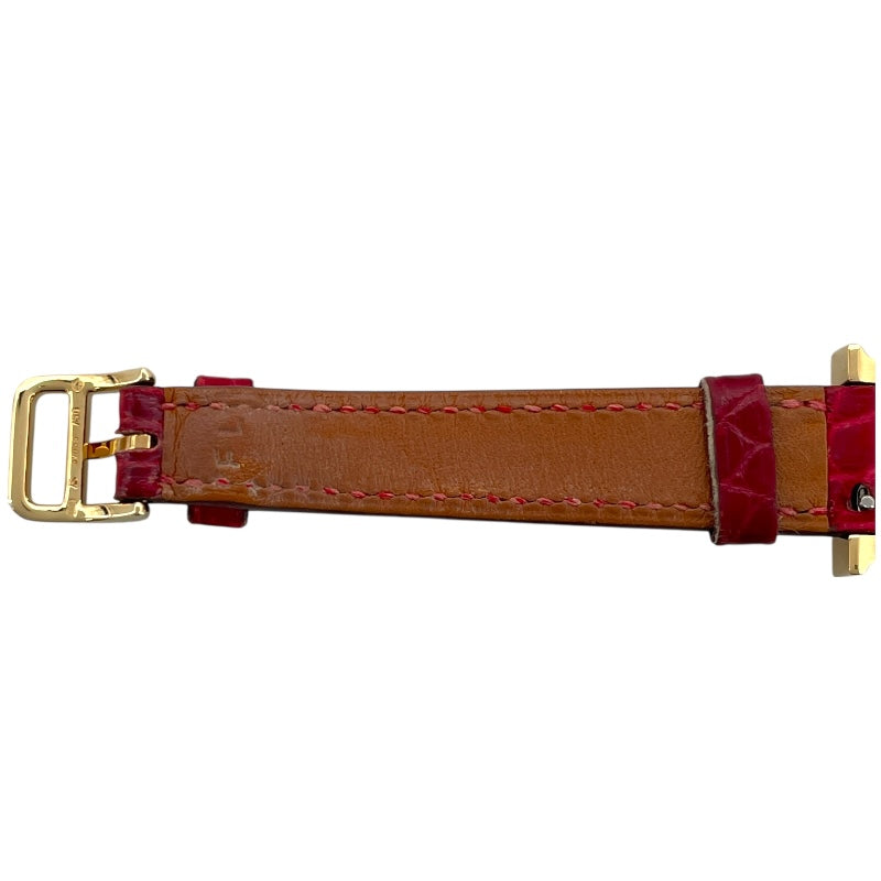 エルメス HERMES Hウォッチ ミニ ホワイトシェル HH1.185 ホワイト K18YG レディース 腕時計