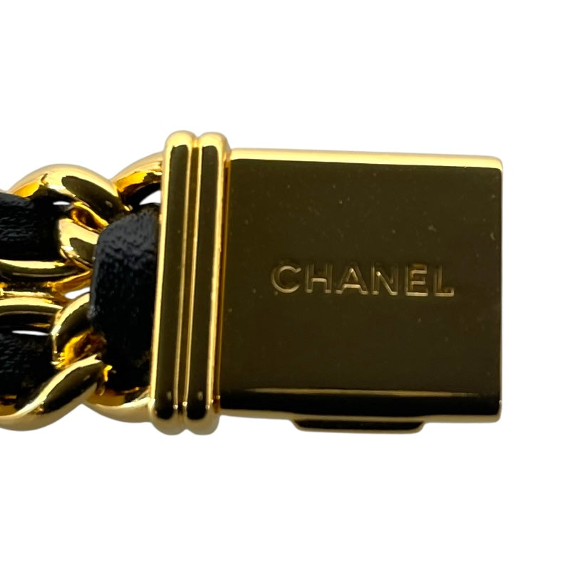 シャネル CHANEL プルミエール　S H0001 ブラック  GP レディース 腕時計