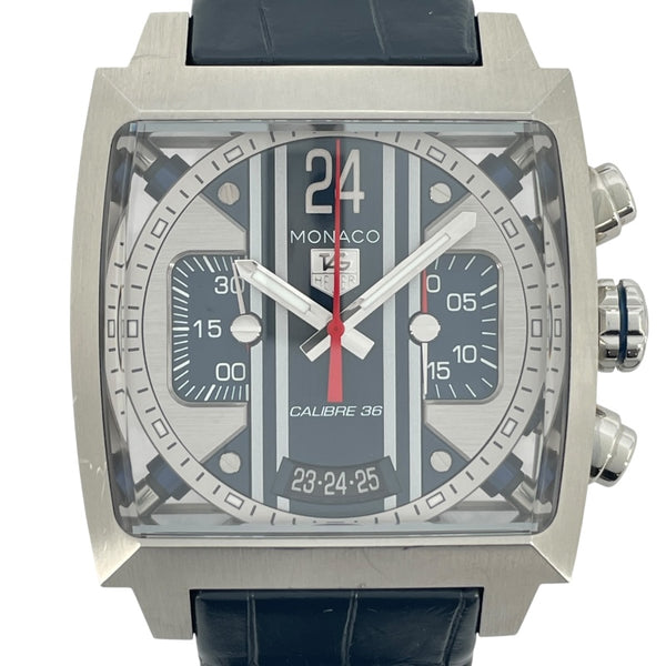 タグ・ホイヤー TAG HEUER モナコ24 キャリバー16 クロノグラフ CAL5111.FC6299 ブルー SS メンズ 腕時計