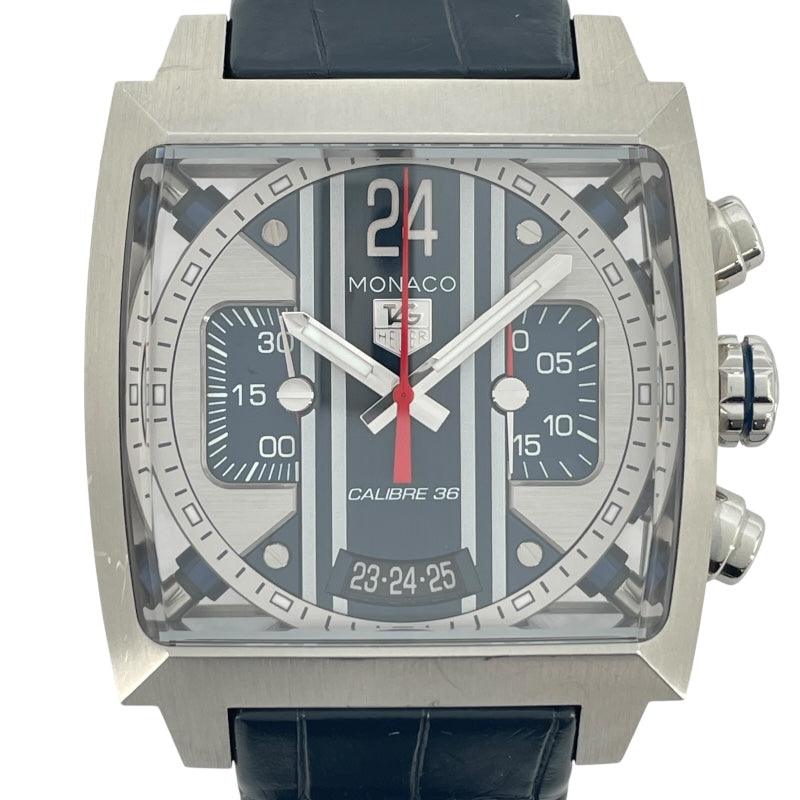タグ・ホイヤー TAG HEUER モナコ24 キャリバー16 クロノグラフ CAL5111.FC6299 ブルー SS メンズ 腕時計