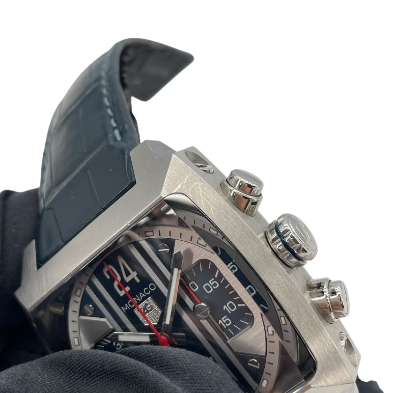 タグ・ホイヤー TAG HEUER モナコ24 キャリバー16 クロノグラフ CAL5111.FC6299 ブルー SS メンズ 腕時計