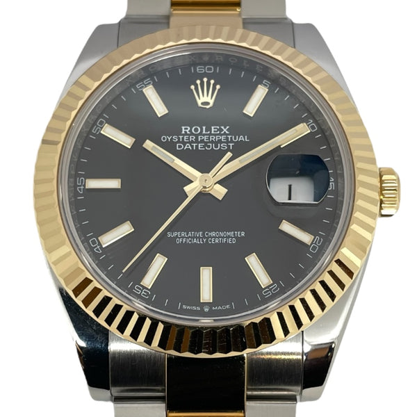 ロレックス ROLEX デイトジャスト41  ランダムシリアル 126333 ブラック K18YG/SS 自動巻き メンズ 腕時計
