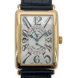 フランク・ミュラー FRANCK MULLER ロングアイランド ビーレトロ セコンド 1100DDSR シルバー K18PG/革ベルト（社外品） 自動巻き メンズ 腕時計