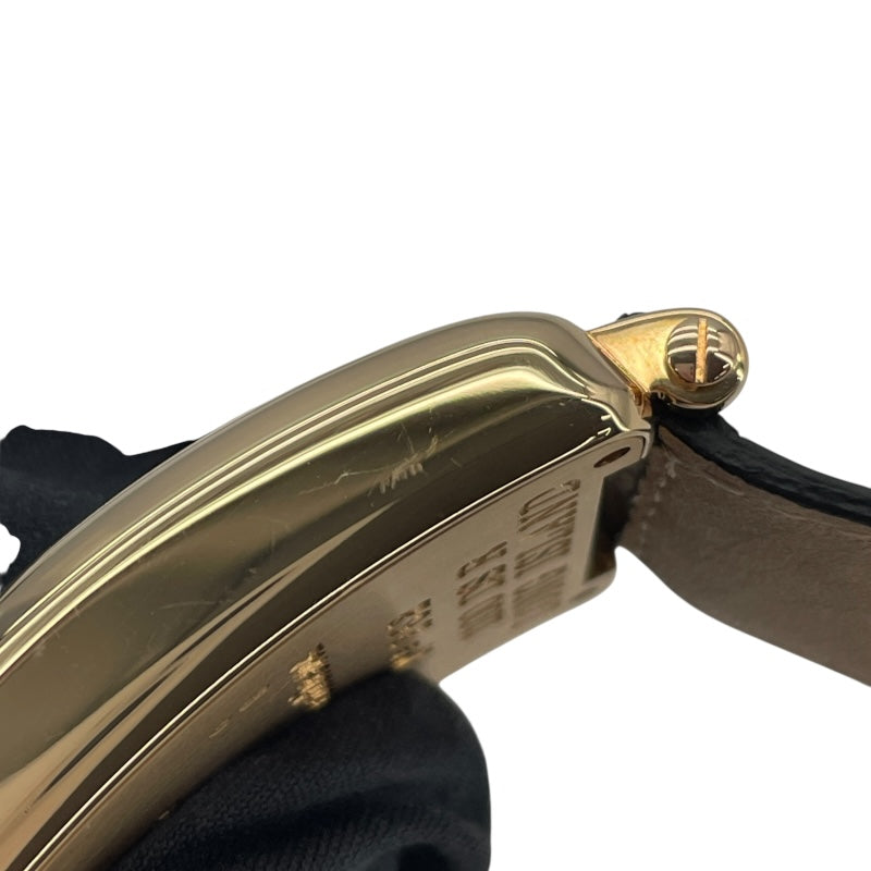 フランク・ミュラー FRANCK MULLER ロングアイランド ビーレトロ セコンド 1100DDSR シルバー K18PG/革ベルト（社外品） 自動巻き メンズ 腕時計