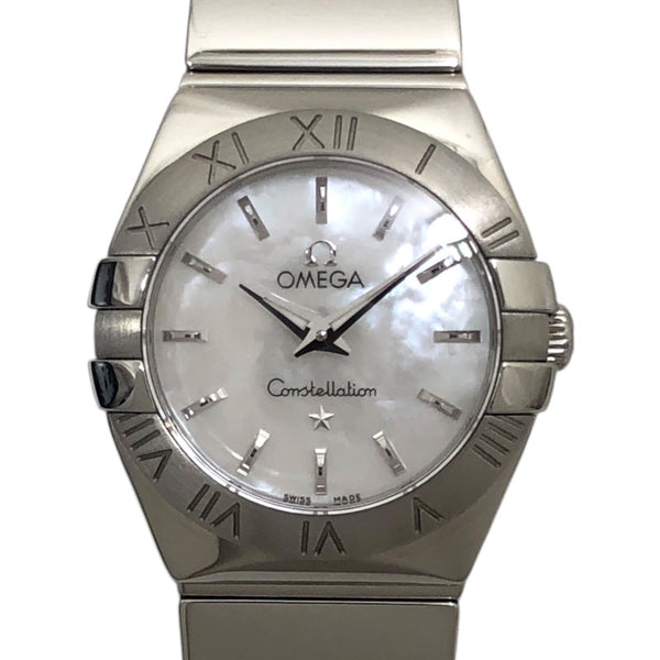 オメガ OMEGA コンステレーション マンハッタンクオーツ 131.10.25.60.05.001 ホワイトシェル SS クオーツ レディース 腕時計