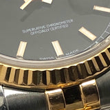 ロレックス ROLEX デイトジャスト36 D番 116231 ブラック PG/SS メンズ 腕時計