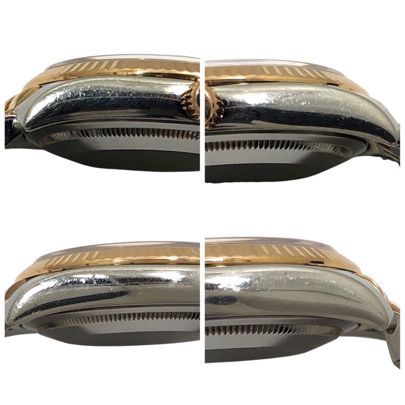 ロレックス ROLEX デイトジャスト36 D番 116231 ブラック PG/SS メンズ 腕時計