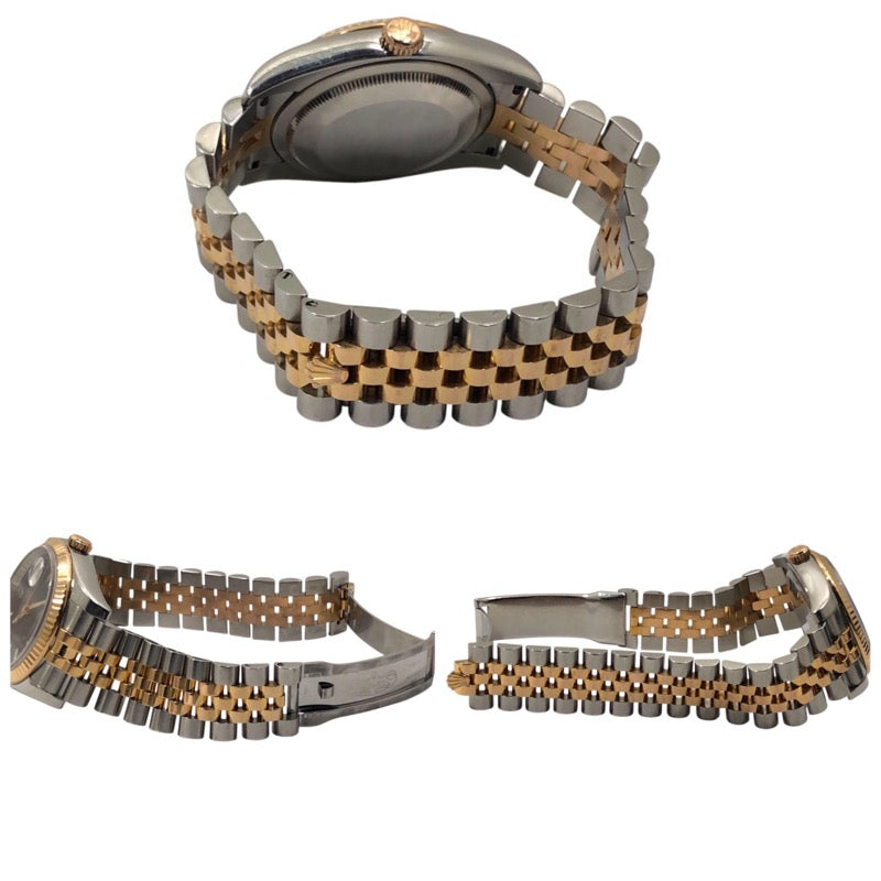 ロレックス ROLEX デイトジャスト36 D番 116231 ブラック PG/SS メンズ 腕時計