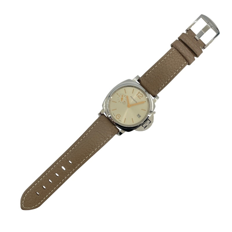 パネライ PANERAI ルミノール ドゥエ 38mm PAM01248 アイボリー SS メンズ 腕時計