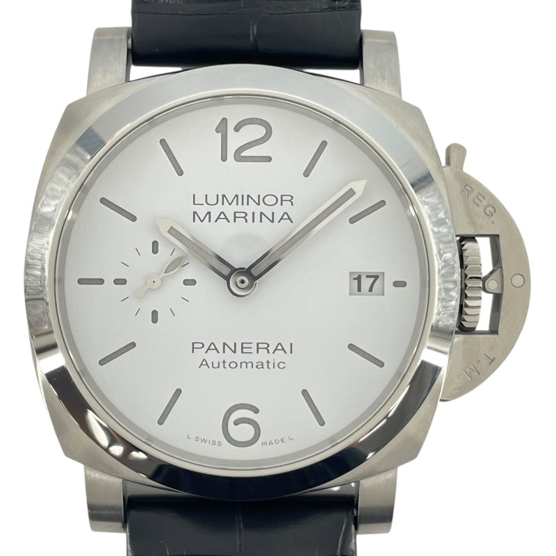パネライ PANERAI ルミノール マリーナ クアランタ PAM01271 ホワイト SS メンズ 腕時計