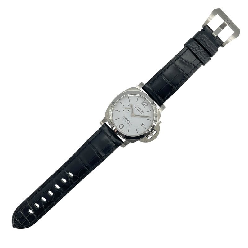 パネライ PANERAI ルミノール マリーナ クアランタ PAM01271 ホワイト SS メンズ 腕時計