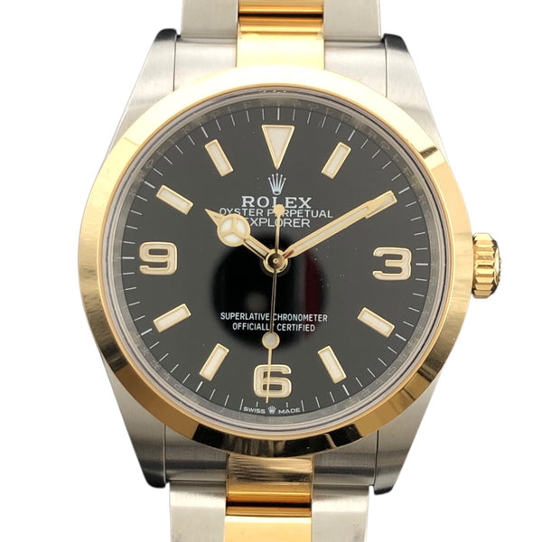 ロレックス ROLEX エクスプローラー 124273 ブラック K18ゴールド K18/SS 自動巻き メンズ 腕時計