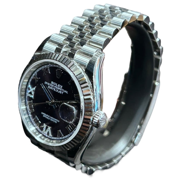 ロレックス ROLEX デイトジャスト36　オーベルジーヌ 126234 パープル WG/SS 自動巻き メンズ 腕時計