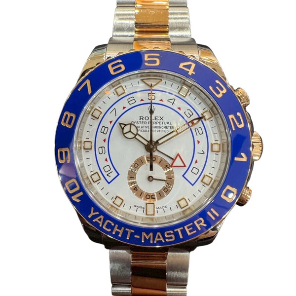 ロレックス ROLEX ヨットマスター2 116681 ホワイト PG/SS メンズ 腕時計