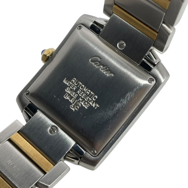 カルティエ Cartier タンクフランセーズLM W51005Q4 ホワイト K18YG/SS 自動巻き メンズ 腕時計