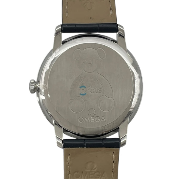 オメガ OMEGA デビルプレステージ オービス 424.13.40.20.03.003 ブルー SS×革ベルト 自動巻き メンズ 腕時計