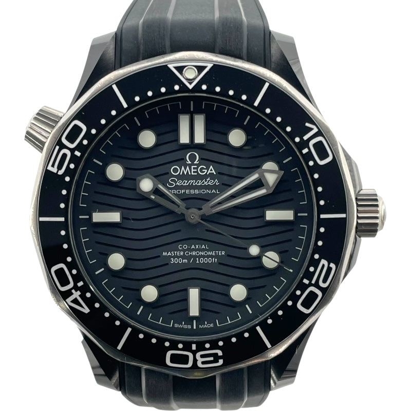 オメガ OMEGA シーマスターダイバー300Mコーアクシャル マスター クロノメーター 210.92.44.20.01.001 ブラック セラミック×ラバーベルト 自動巻き メンズ 腕時計