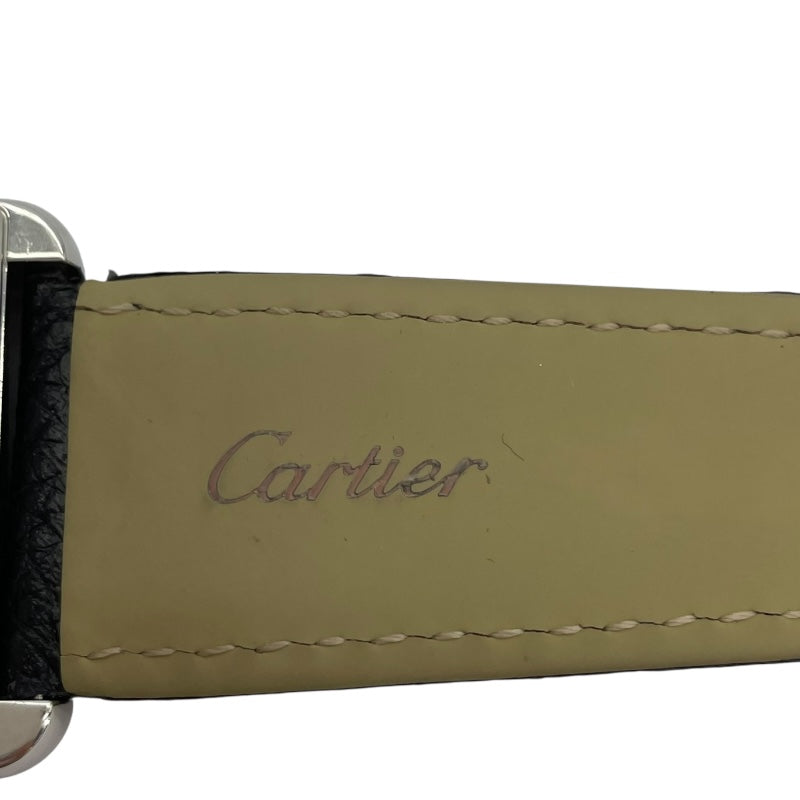 カルティエ Cartier タンクソロ XL W5200027 ホワイト SS 自動巻き メンズ 腕時計