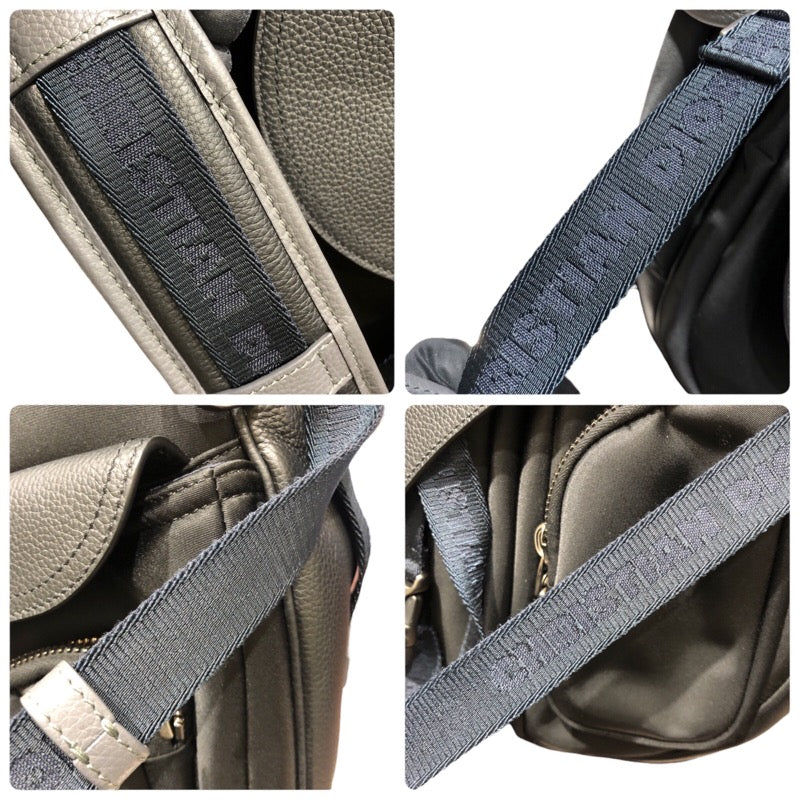 クリスチャン・ディオール Christian Dior サカイコラボ サドル ソフトバッグ 1ADHO029USH H15 ブラック ナイロン/カーフレザー メンズ ショルダーバッグ