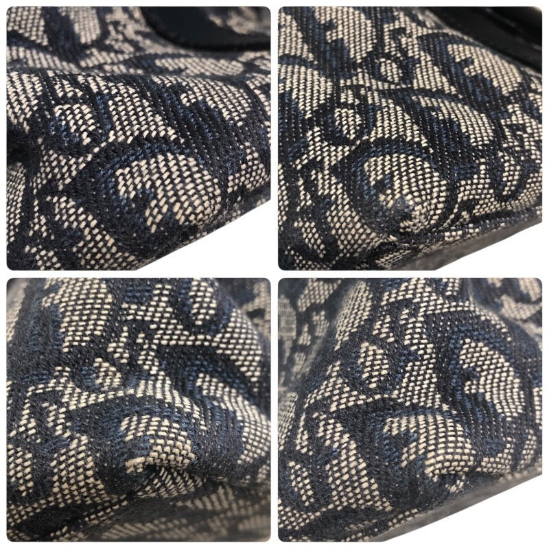 クリスチャン・ディオール Christian Dior トロッタートートバッグ ネイビー トロッターキャンバス レディース トートバッグ