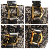 クリスチャン・ディオール Christian Dior トロッタートートバッグ ネイビー トロッターキャンバス レディース トートバッグ