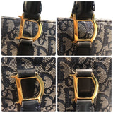 クリスチャン・ディオール Christian Dior トロッタートートバッグ ネイビー トロッターキャンバス レディース トートバッグ