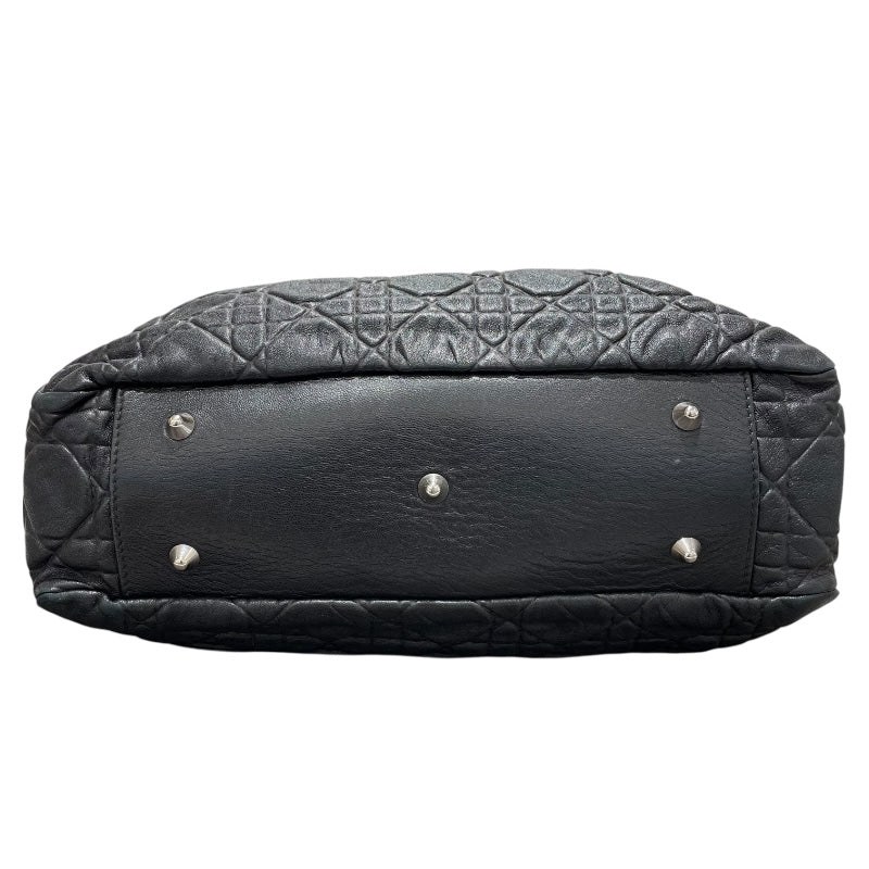 クリスチャン・ディオール Christian Dior カナージュトートバッグ ブラック　シルバー金具 カナージュラム メンズ ショルダーバッグ