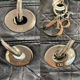 クリスチャン・ディオール Christian Dior カナージュトートバッグ ブラック　シルバー金具 カナージュラム メンズ ショルダーバッグ