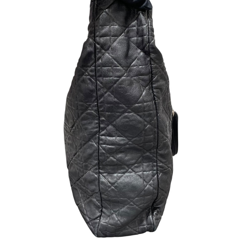 クリスチャン・ディオール Christian Dior カナージュトートバッグ ブラック　シルバー金具 カナージュラム メンズ ショルダーバッグ