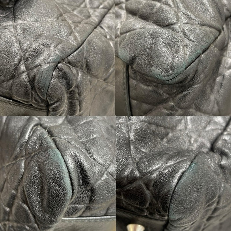 クリスチャン・ディオール Christian Dior カナージュトートバッグ ブラック　シルバー金具 カナージュラム メンズ ショルダーバッグ