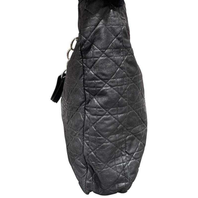 クリスチャン・ディオール Christian Dior カナージュトートバッグ ブラック　シルバー金具 カナージュラム メンズ ショルダーバッグ