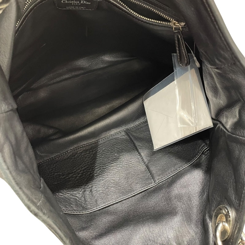 クリスチャン・ディオール Christian Dior カナージュトートバッグ ブラック　シルバー金具 カナージュラム メンズ ショルダーバッグ