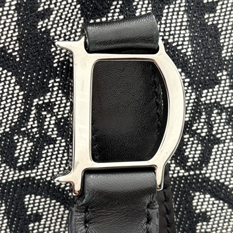 クリスチャン・ディオール Christian Dior トロッターハンドバッグ ブラック シルバー金具 トロッターキャンバス レディース ハンドバッグ
