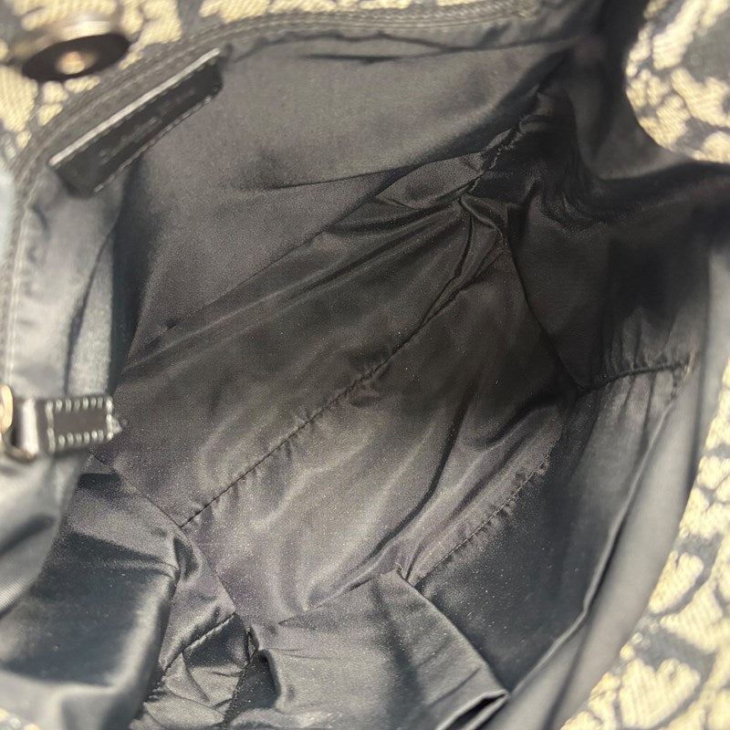 クリスチャン・ディオール Christian Dior トロッターハンドバッグ ブラック シルバー金具 トロッターキャンバス レディース ハンドバッグ