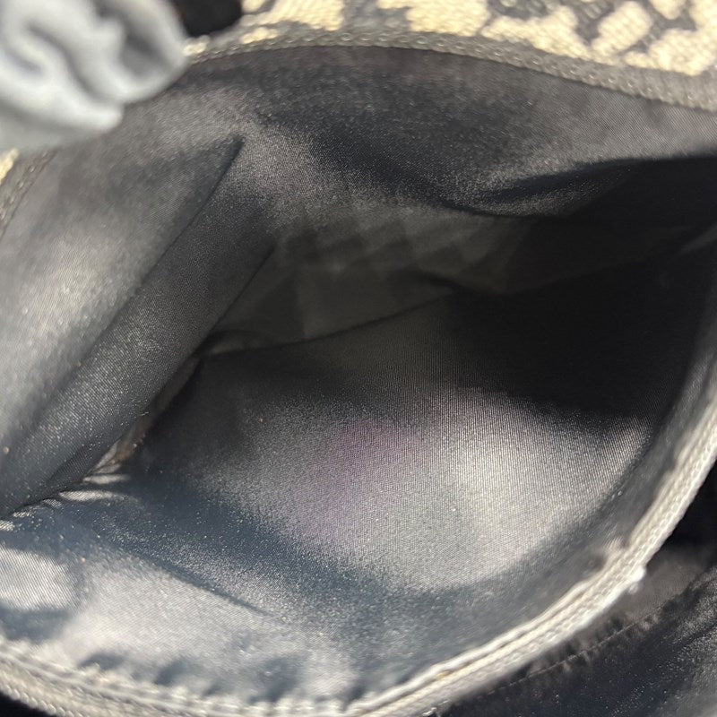 クリスチャン・ディオール Christian Dior トロッターハンドバッグ ブラック シルバー金具 トロッターキャンバス レディース ハンドバッグ