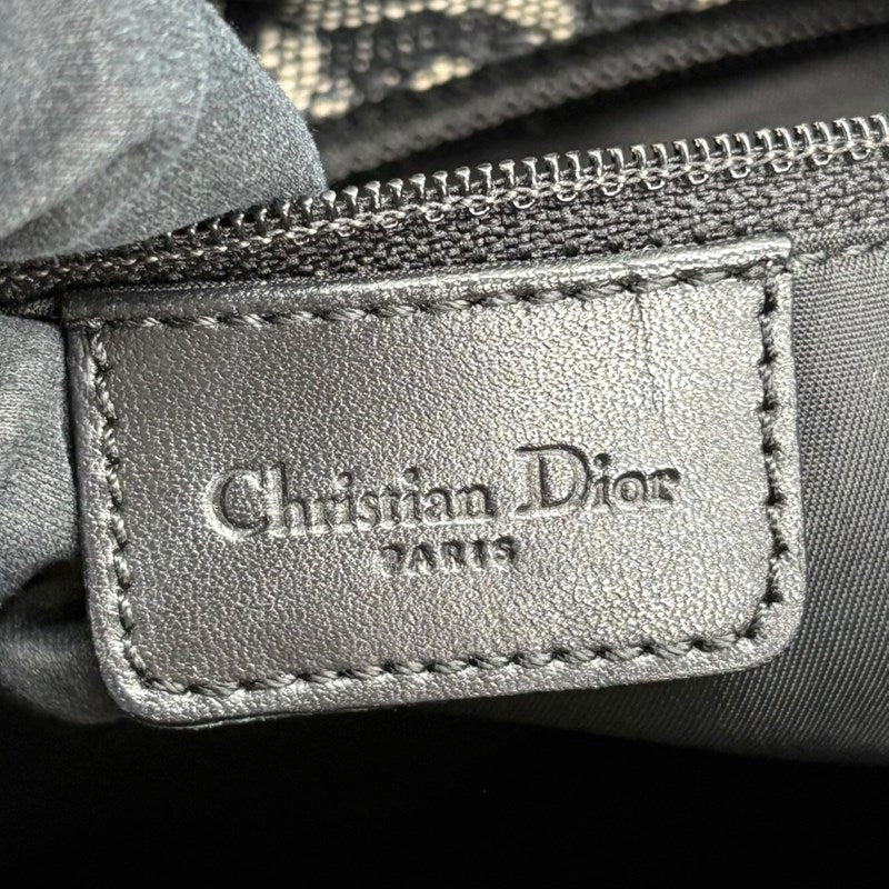 クリスチャン・ディオール Christian Dior トロッターハンドバッグ ブラック シルバー金具 トロッターキャンバス レディース ハンドバッグ