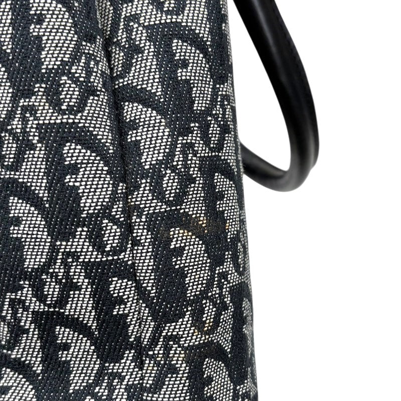クリスチャン・ディオール Christian Dior トロッターハンドバッグ ブラック シルバー金具 トロッターキャンバス レディース ハンドバッグ