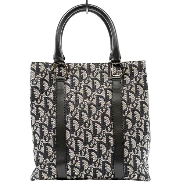 クリスチャン・ディオール Christian Dior トロッターハンドバッグ ブラック シルバー金具 トロッターキャンバス レディース ハンドバッグ