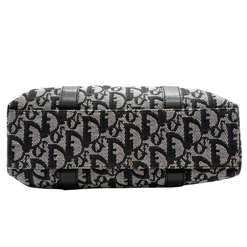 クリスチャン・ディオール Christian Dior トロッターハンドバッグ ブラック シルバー金具 トロッターキャンバス レディース ハンドバッグ