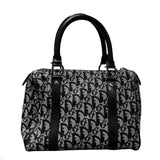 クリスチャン・ディオール Christian Dior トロッタースモールボストンバッグ ブラック トロッターキャンバス レディース ボストンバッグ