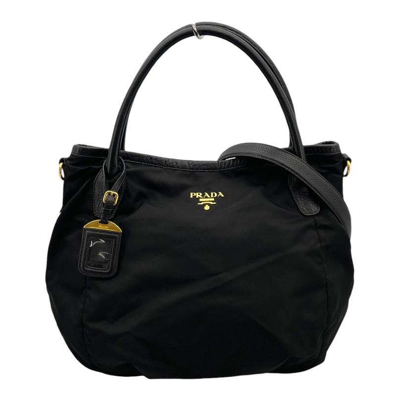 【美品】プラダ トートバッグ 2way ショルダー ナイロン 大容量 ブラック プラダ PRADA ナイロン2Wayトートバッグ ブラック ナイロン