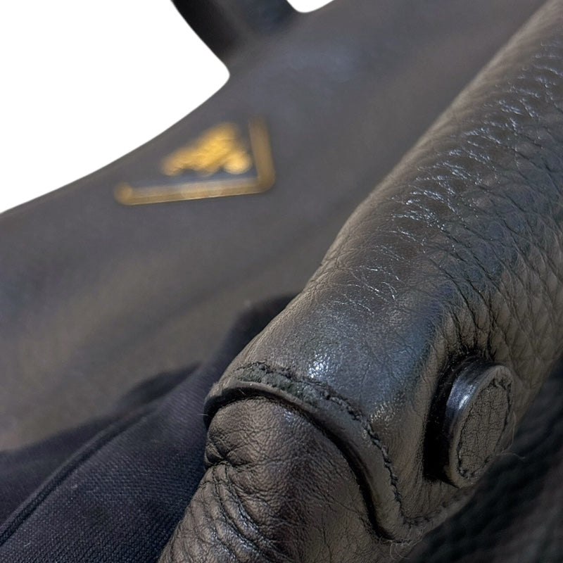 プラダ PRADA ヴィッテロダイノトートバッグ BR5092 ブラック/ゴールド金具 ヴィッテロダイノレザー レディース トートバッグ