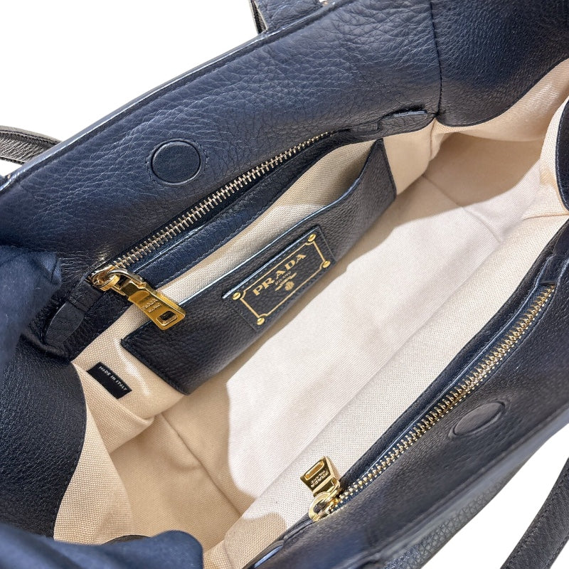 プラダ PRADA ヴィッテロダイノトートバッグ BR5092 ブラック/ゴールド金具 ヴィッテロダイノレザー レディース トートバッグ