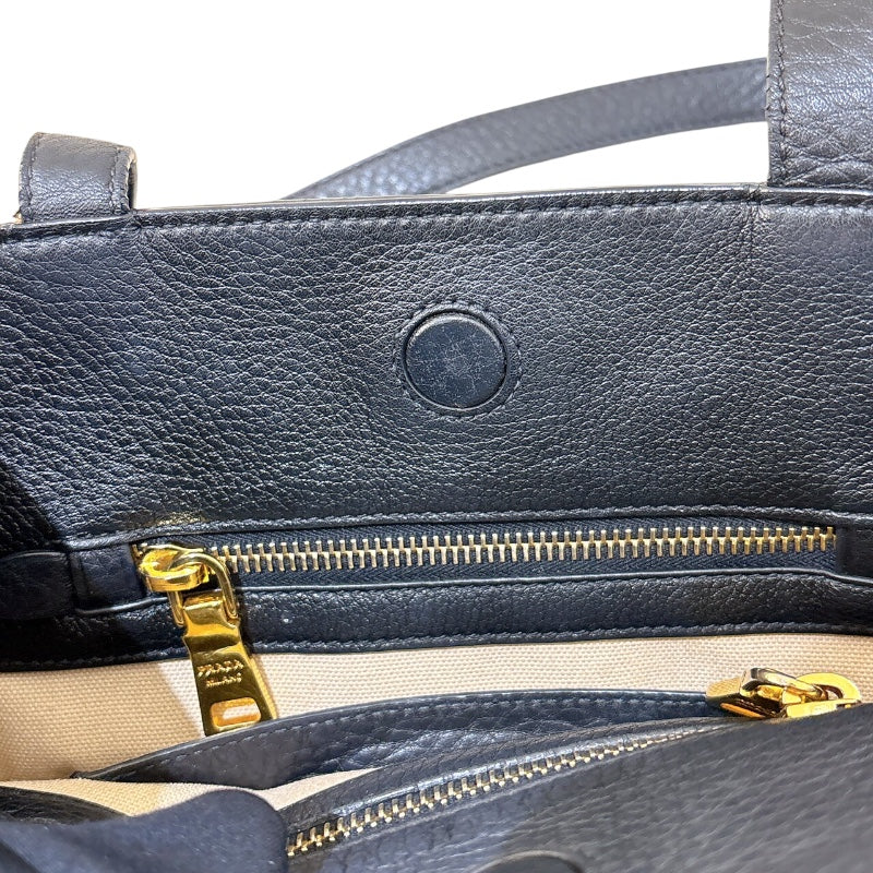 プラダ PRADA ヴィッテロダイノトートバッグ BR5092 ブラック/ゴールド金具 ヴィッテロダイノレザー レディース トートバッグ