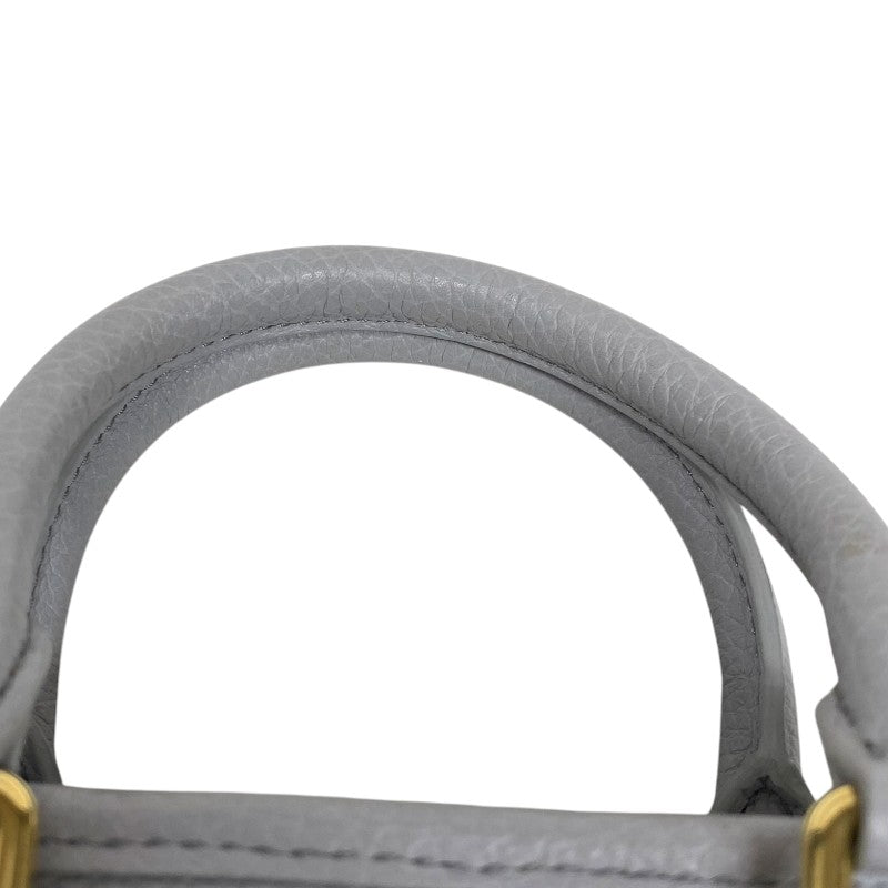ミュウミュウ miu miu アルカディ レザーバッグ 5BB123 パープルグレー ゴールド金具 レディース ハンドバッグ ショルダーバッグ